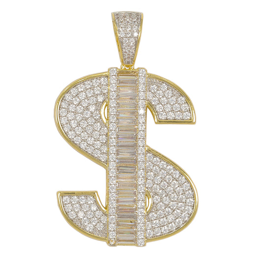 Large Money Cubic Zirconia Pendant - BCH-1295*
