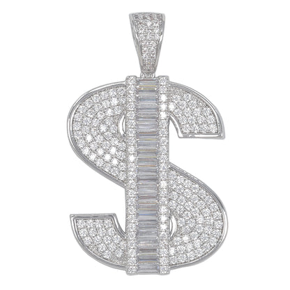 Large Money Cubic Zirconia Pendant - BCH-1295*