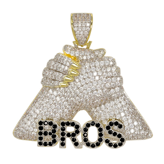 Large Bros Cubic Zirconia Pendant - BCH-1299*