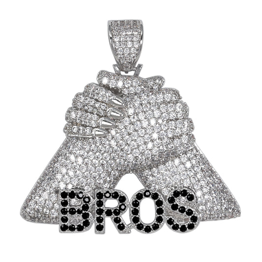 Large Bros Cubic Zirconia Pendant - BCH-1299*