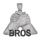 Large Bros Cubic Zirconia Pendant - BCH-1299*