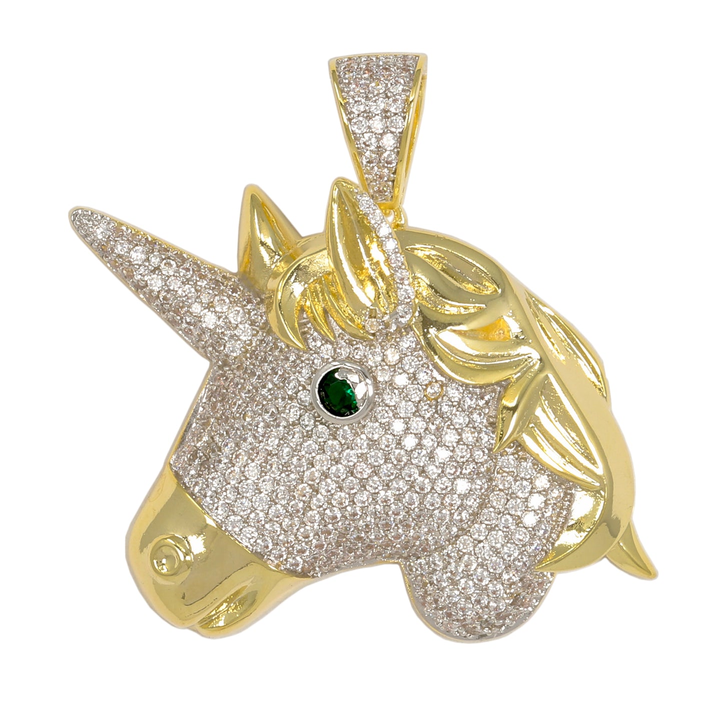 Medium Unicorn Cubic Zirconia Pendant - BCH-1306*