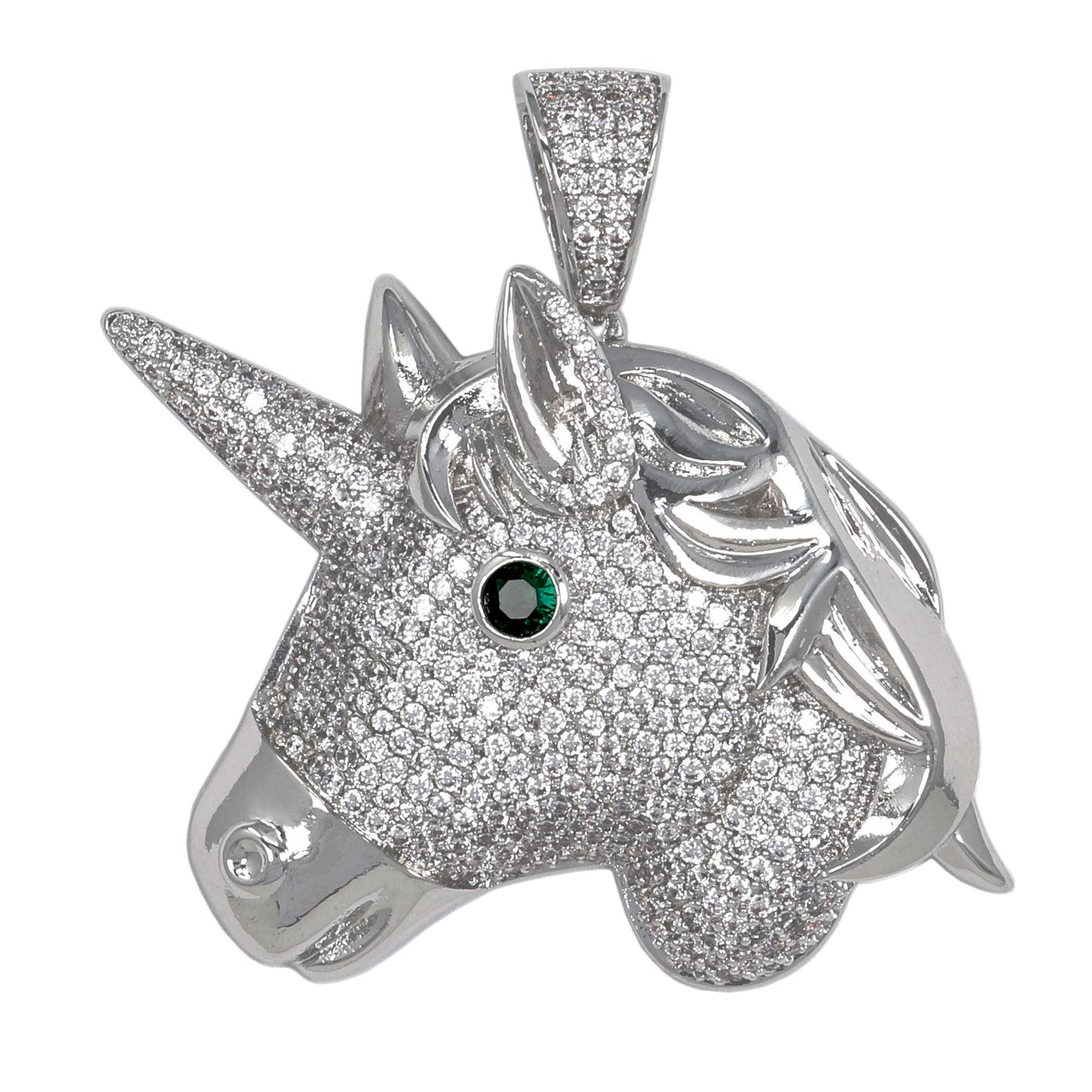Medium Unicorn Cubic Zirconia Pendant - BCH-1306*