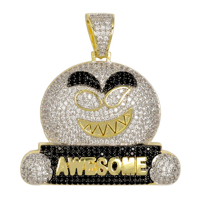 Medium Emoji Cubic Zirconia Pendant - BCH-1314*