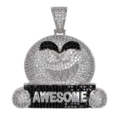 Medium Emoji Cubic Zirconia Pendant - BCH-1314*