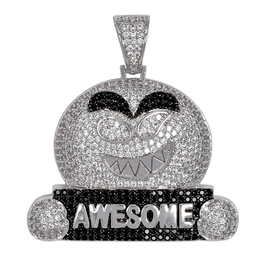 Medium Emoji Cubic Zirconia Pendant - BCH-1314*