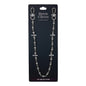 Silver chain wallet chain on a black card with 'Denim Chains' branding.