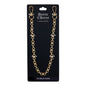 Gold chain wallet strap on a black card with 'Denim Chains' branding.