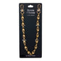 Gold skull chain wallet chain on a black card with 'Denim Chains' branding.