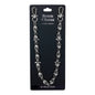 Skull-themed wallet chain on a black card with 'Denim Chains' branding.