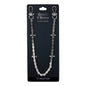 Silver wallet chain on a black card with 'Denim Chains' branding.