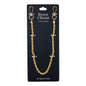 Gold chain wallet strap on a black Denim Chains branded card