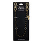 Denim Chains wallet chain on a black card with product details.