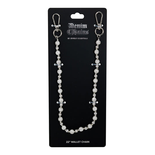 Iced Ball Pant Chain 22" -BKC-142