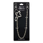 Silver chain wallet chain on a black Denim Chains branded card