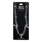 Denim Chains wallet chain with cross designs on a black card