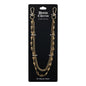 Gold chain wallet chain on a 'Denim & Gains' branded card against a white background