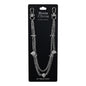 Silver chain wallet chain on a black card with 'Denim Chains' branding.