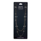 Denim Chains wallet chain on a black card with brand name.