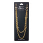 Gold chain wallet chain on a black Denim Chains packaging
