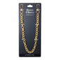 Gold chain wallet strap on a black card with 'Denim Chains' branding.