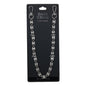 Silver chain wallet strap on a black Denim & Chain branded card.