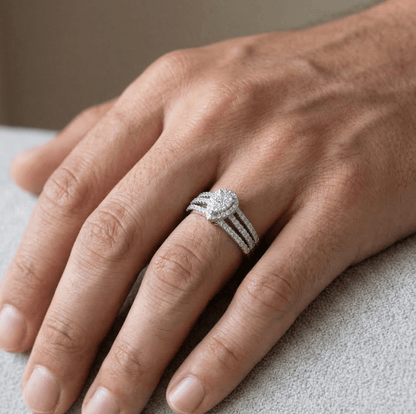 Iced Out 0.33CT Moissanite Pear Ring in Premium Sterling Silver