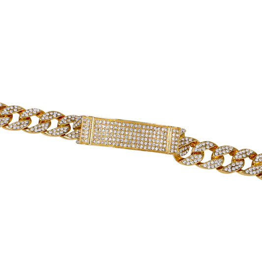 15mm Iced Cuban Bracelet W/ Tag - HBR-113