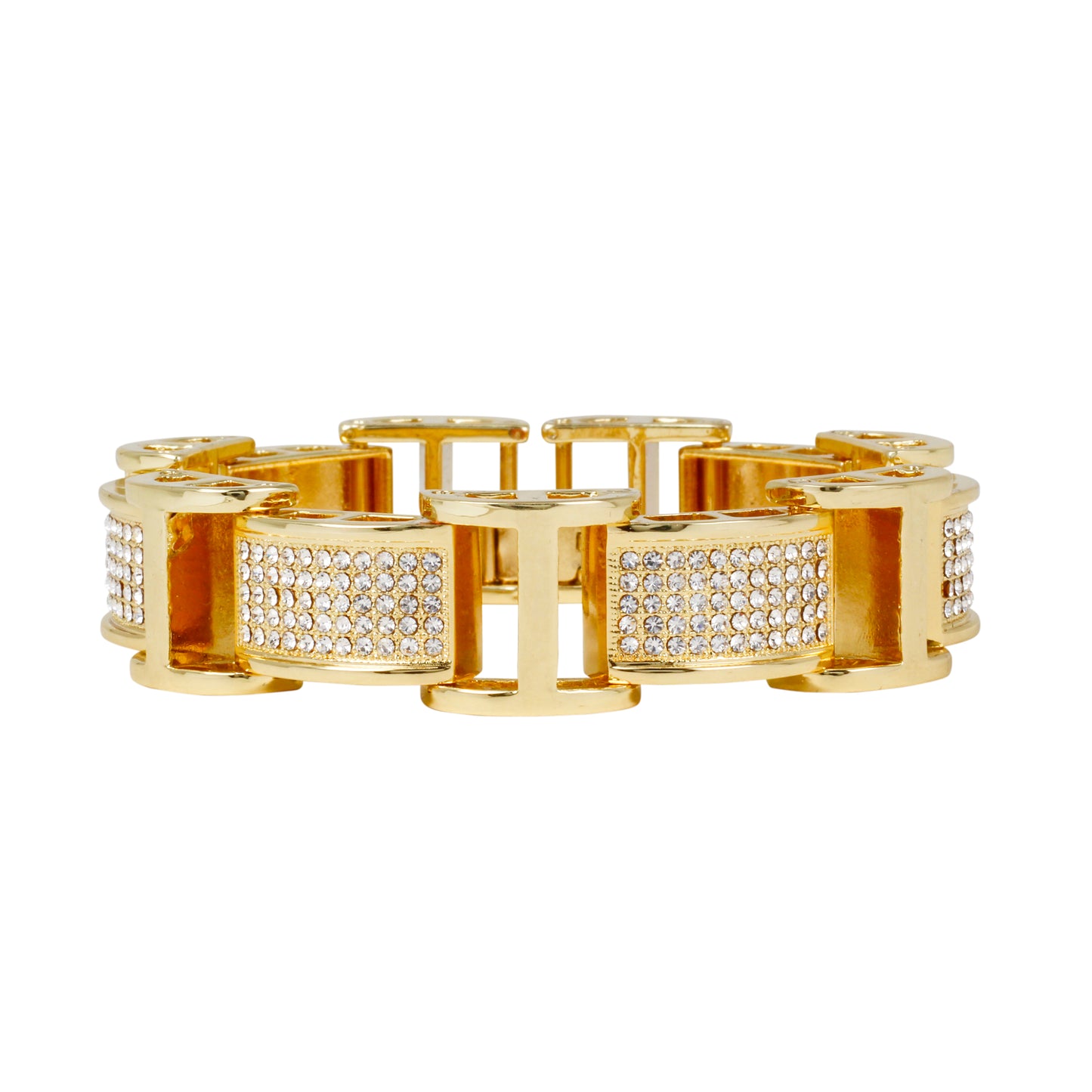 16mm Iced Biker Bracelet - HBR-116**