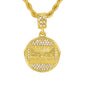 Iced Medium Last Supper Pendant with 4mm Rope Chain 24" - HC-1021