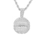 Iced Medium Last Supper Pendant with 4mm Rope Chain 24" - HC-1082