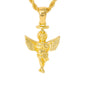 Iced Medium Angel Pendant with 4mm Rope Chain 24" - HC-1092*