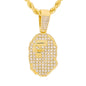 Iced Medium Ape Pendant with 4mm Rope Chain 24" - HC-1149*