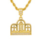 Iced Medium Last Supper Pendant with 4mm Rope Chain 24" - HC-1154*