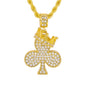 Iced Medium Clove Pendant with 4mm Rope Chain 24" - HC-1174*