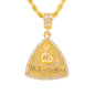 Iced Medium Money Pendant with 4mm Rope Chain 24" - HC-1224*