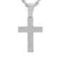 Iced Medium Cross Pendant with 4mm Rope Chain 24" - HC-1251