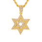 Iced Medium Star Pendant with 4mm Rope Chain 24" - HC-1263