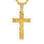 Iced Medium Crucifix Nugget Pendant with 4mm Rope Chain - HC-1267
