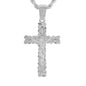 Iced Medium Crucifix Nugget Pendant with 4mm Rope Chain - HC-1267