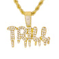 Iced Medium Trill Pendant with 4mm Rope Chain 24" - HC-1300*