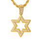 Iced Medium Star Pendant with 4mm Rope Chain 24" - HC-1318*