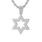 Iced Medium Star Pendant with 4mm Rope Chain 24" - HC-1318*