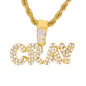 Iced Medium Cray Pendant with 4mm Rope Chain 24" - HC-1338*