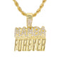 Iced Medium Mamba Pendant with 4mm Rope Chain 24" - HC-1386*