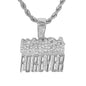 Iced Medium Mamba Pendant with 4mm Rope Chain 24" - HC-1386*