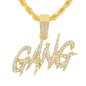 Iced Medium Gang Pendant with 4mm Rope Chain 24" - HC-1419*