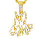 Iced Medium No Comp Pendant with 4mm Rope Chain 24" - HC-1425*