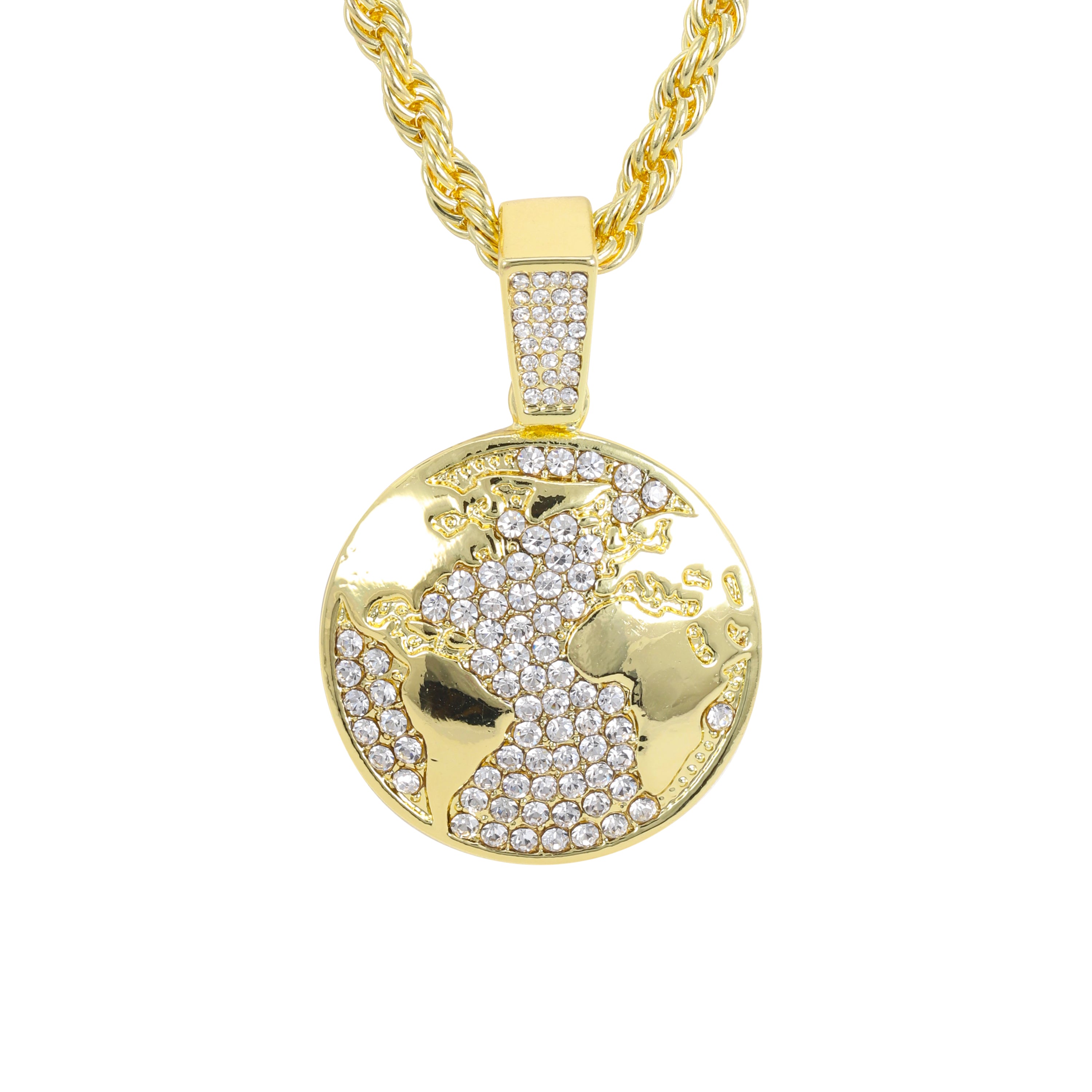 ICED GLOBE NECKLACE GOLD