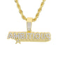 Iced Medium Ambitious Pendant with 4mm Rope Chain 24" - HC-1715*